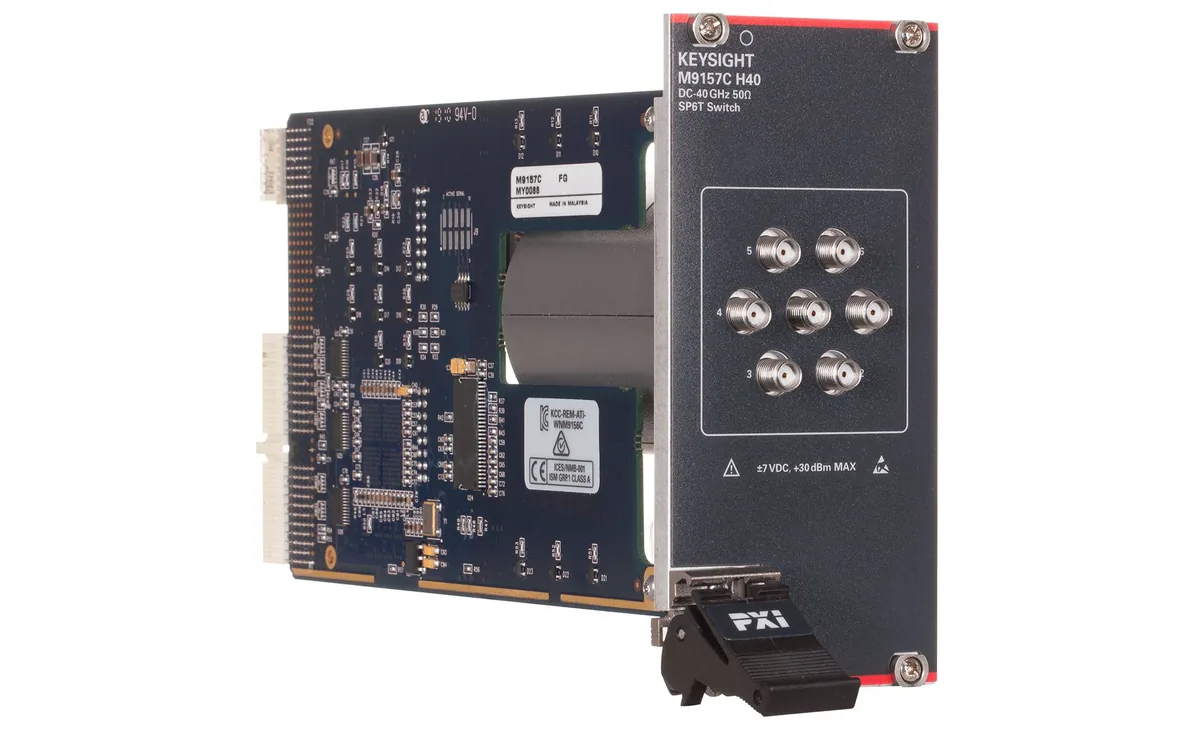 Коммутатор одинарный SP6T коаксиальный в формате PXI Hybrid Keysight M9157CH40