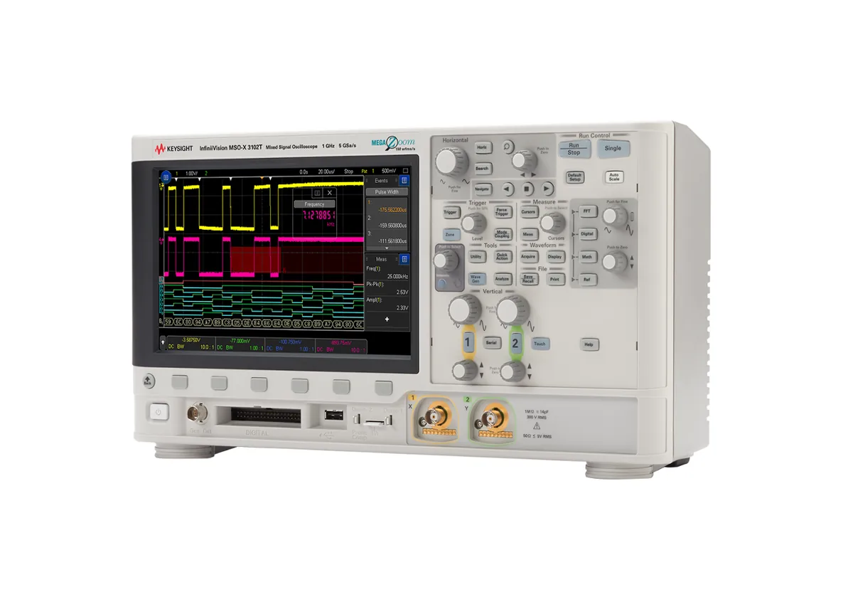 Осциллограф смешанных сигналов Keysight MSOX3102T, 1 ГГц, 2 аналоговых и 16 цифровых каналов