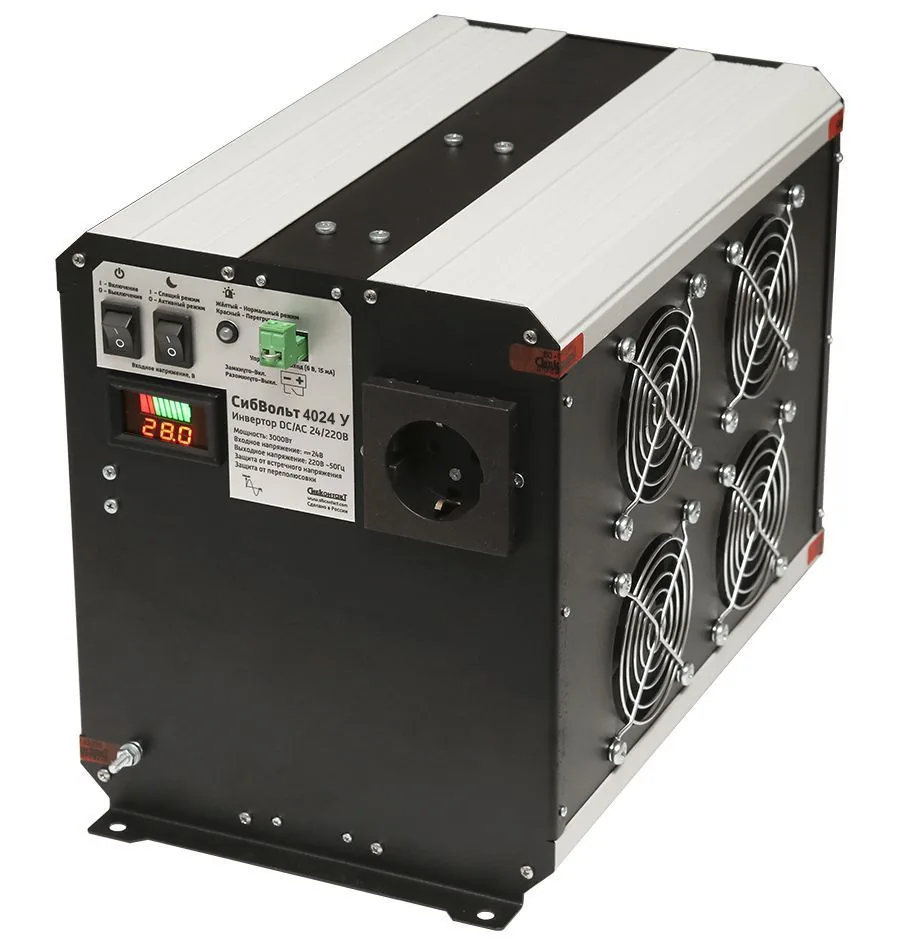 Инвертор СибКонтакт СибВольт 4024У, DC/AC, 24/220В, 4000 Вт